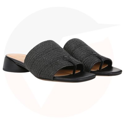 Women's Slide Sandal black flat sole